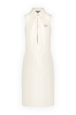Prada платье белое облегающее с открытыми плечами 180619 - фото 1