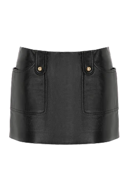 Celine black leather mini skirt 180654 - photo 1
