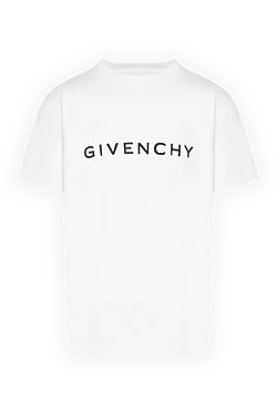 Givenchy чоловіча біла бавовняна футболка з логотипом 180690 - фото 1