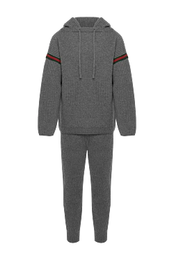 Gucci костюм прогулянковий чоловічий сірий у рубчик 180709 - фото 1