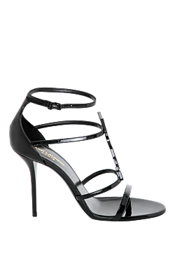 Saint Laurent босоножки женские черные из натуральной кожи 180790 - фото 1