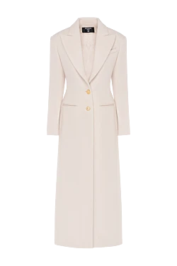 Balmain пальто жіноче стильне бежеве 181133 - фото 1