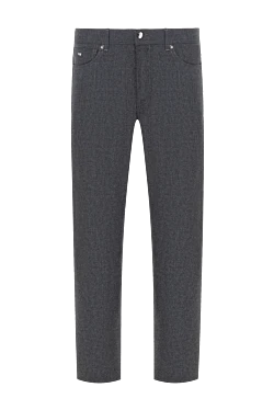 Marco Pescarolo men's woolen pants in jeans style gray 184649 - photo 1