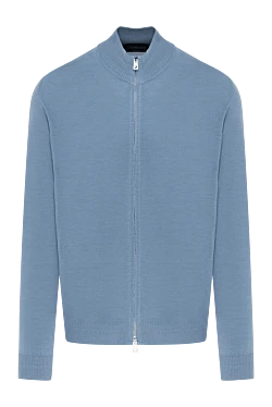 Tombolini blue cardigan and silk and cotton men's 184726 - photo 1
