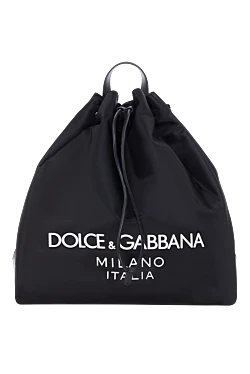 Dolce & Gabbana рюкзак из нейлона мужской черный с логотипом 184866 - фото 1