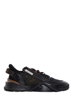 Fendi flow sneakers black with leather zipper 184929 - photo 1