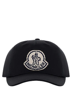 Moncler бейсболка чорна чоловіча з логотипом 184947 - фото 1