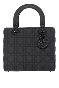 Dior сумка lady із ультраматової чорної телячої шкіри 185051 - фото 1