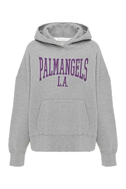 Palm Angels худі сіре жіночеа меланж з логотипом 185287 - фото 1
