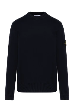 Stone Island джемпер чоловічий синій з логотипом 185387 - фото 1