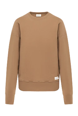 Saint Laurent флисовая толстовка из хлопка c нашивкой на подоле. 185423 - фото 1