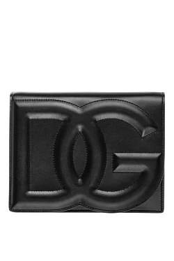 Dolce & Gabbana сумка крос-боді dg logo із телячої шкіри жіноча чорна 185435 - фото 1