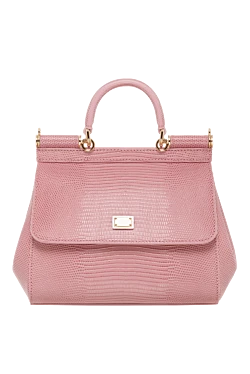 Dolce & Gabbana рожева сумка sicily середнього розміру жіноча 185505 - фото 1