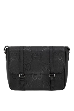 Gucci medium jumbo gg messenger bag black leather 185551 - photo 1