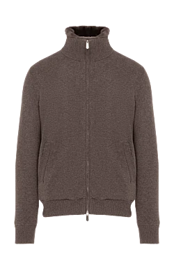Svevo men's cashmere jacket with fur, brown 185594 - photo 1