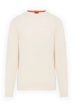 Isaia кашемировый джемпер мужской вязаный белый 185678 - фото 1