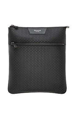 Serapian flat shoulder bag in stepan finish black 186087 - photo 1