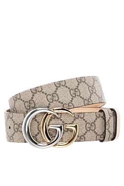 Gucci двухсторонний ремень gg marmont из натуральной кожи женский 186285 - фото 1
