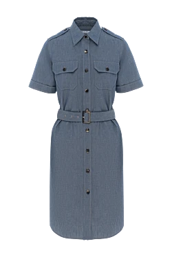 Loro Piana сукня annalisa синя з бавовни та кашеміру 186380 - фото 1