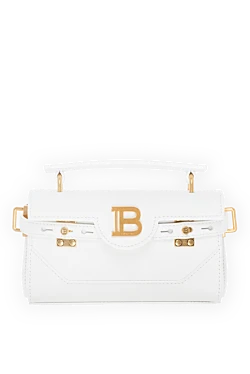Balmain кожаная сумка b-buzz 19 женская черная 186473 - фото 1