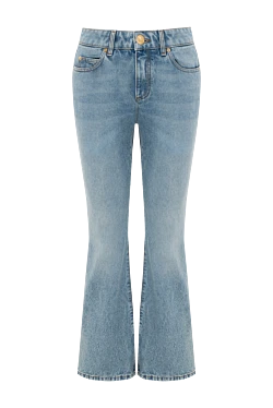 Balmain женские джинсы расклешенные к низу синие 186483 - фото 1