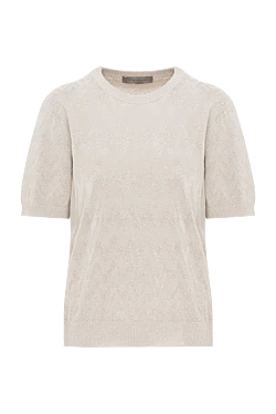 D.Exterior jumper with short sleeves, women's beige 186491 - photo 1