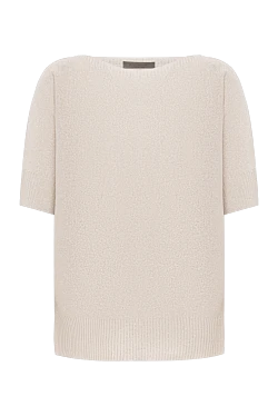 D.Exterior women's beige jumper with short sleeves 186496 - photo 1