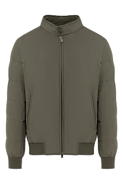 Corneliani пуховик мужской зеленый на молнии 186519 - фото 1