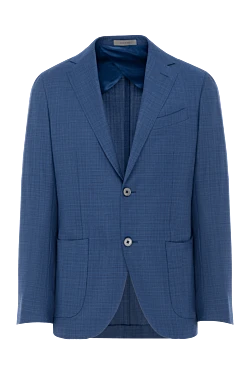 Corneliani blue single-breasted men's wool jacket 186540 - photo 1