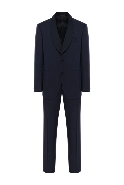 Corneliani men's blue wool and silk suit 186567 - photo 1