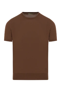 Corneliani brown short sleeve cotton jumper thin 186613 - photo 1