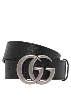 Gucci широкий ремінь із телячої шкіри gg marmont 186751 - фото 1