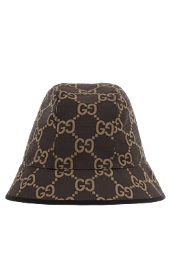 Gucci панама gg ripstop коричнева чоловіча 186757 - фото 1
