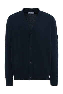 Stone Island кардиган мужской на пуговицах синий из хлопка 186858 - фото 1