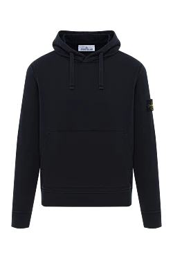 Stone Island худи из органического хлопкового флиса с капюшоном синее 186883 - фото 1