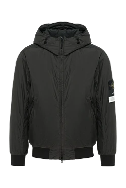 Stone Island серая куртка с капюшоном и логотипом мужская 186888 - фото 1