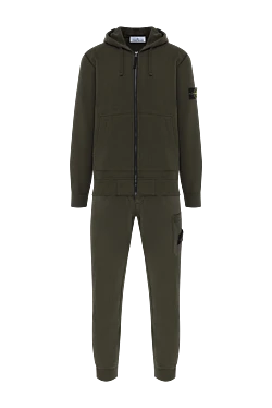 Stone Island зеленый спортивный костюм с капюшоном на молнии 186909 - фото 1