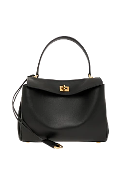 Balenciaga маленькая сумка rodeo из черной гладкой телячьей кожи 186997 - фото 1