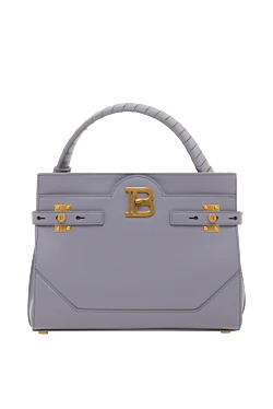 Balmain женская сумка из телячьей кожи с логотипом фиолетовая 187138 - фото 1