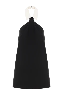 Valentino black sundress dress with a white tie collar 187196 - photo 1