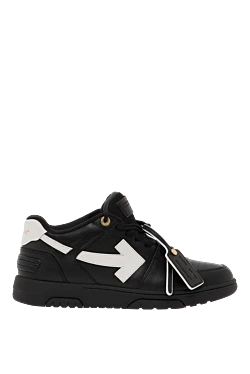Off-White кросівки out of office з телячої шкіри чорні чоловічі 187277 - фото 1