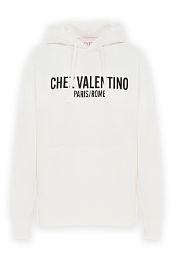 Valentino white cotton logo hoodie 187389 - photo 1