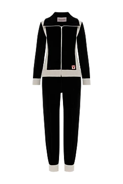 Valentino chez sweatshirt with cotton trousers, black with white inserts 187391 - photo 1