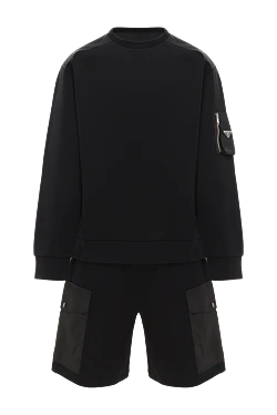 Prada костюм прогулочный с шортами черный мужской 187396 - фото 1