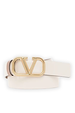 Valentino women's white reversible belt with vlogo buckle 187442 - photo 1