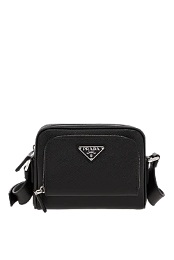 Prada cумка-мессенджер с эмалевым логотипом из кожи saffiano 187464 - фото 1