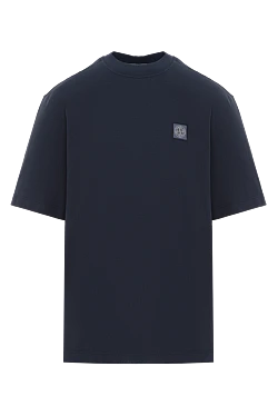 Stone Island футболка из хлопкового трикотажа с однотонной нашивкой в ??виде компаса 187512 - фото 1