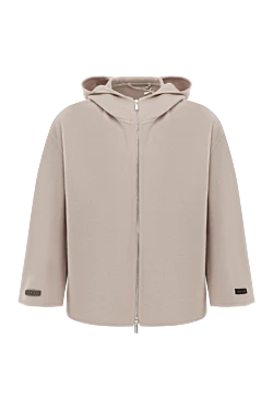 Peserico lightweight jacket made of double-layer wool with a hood, beige 187672 - photo 1
