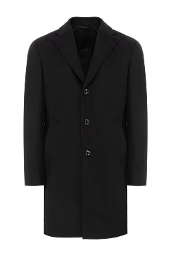 Lubiam black men's single-breasted wool coat 187708 - photo 1