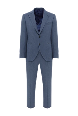 Lubiam blue wool suit men's single breasted 187724 - photo 1